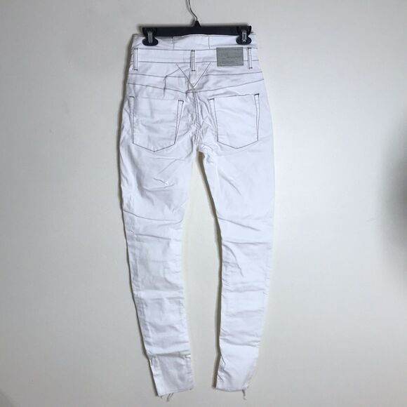 One teaspoon Hoodlums mid waist stretched fitted bow leg white jeans size 27 - Picture 8 of 13